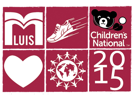 M Luis t-shirt logo for the Children's Hospital Race for Every Child in 2015